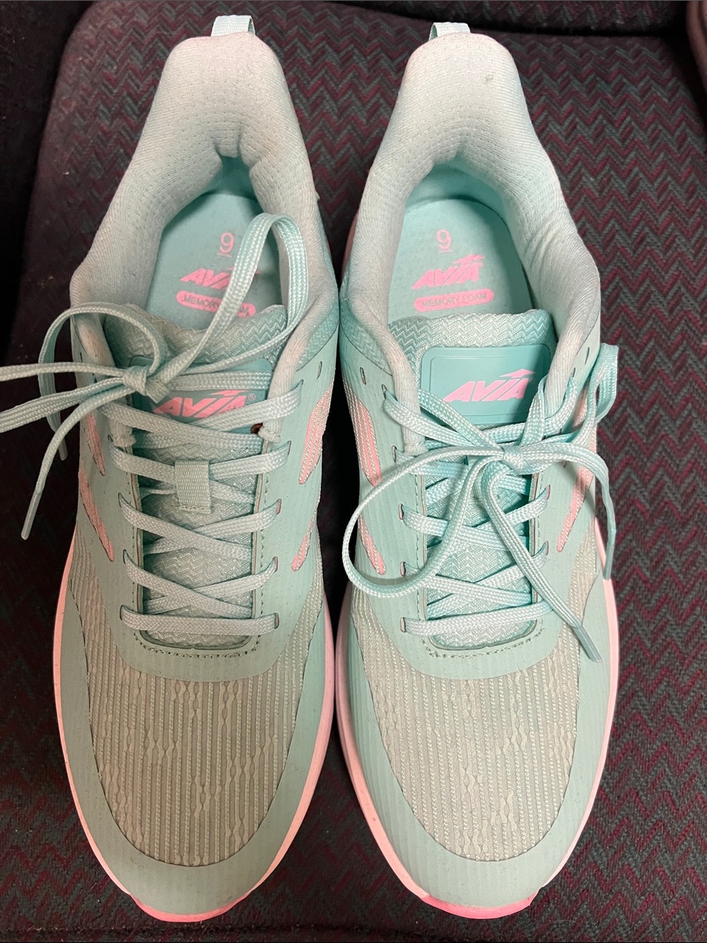 Avia Mint and Pink Women's Athletic Sneakers